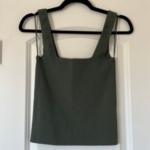 Nordstrom Green Ribbed Tank